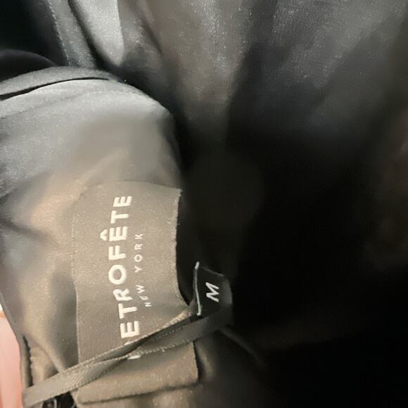 Retrofête Vixen Black Sequin Feather Halter Dress NWT - Picture 5 of 6